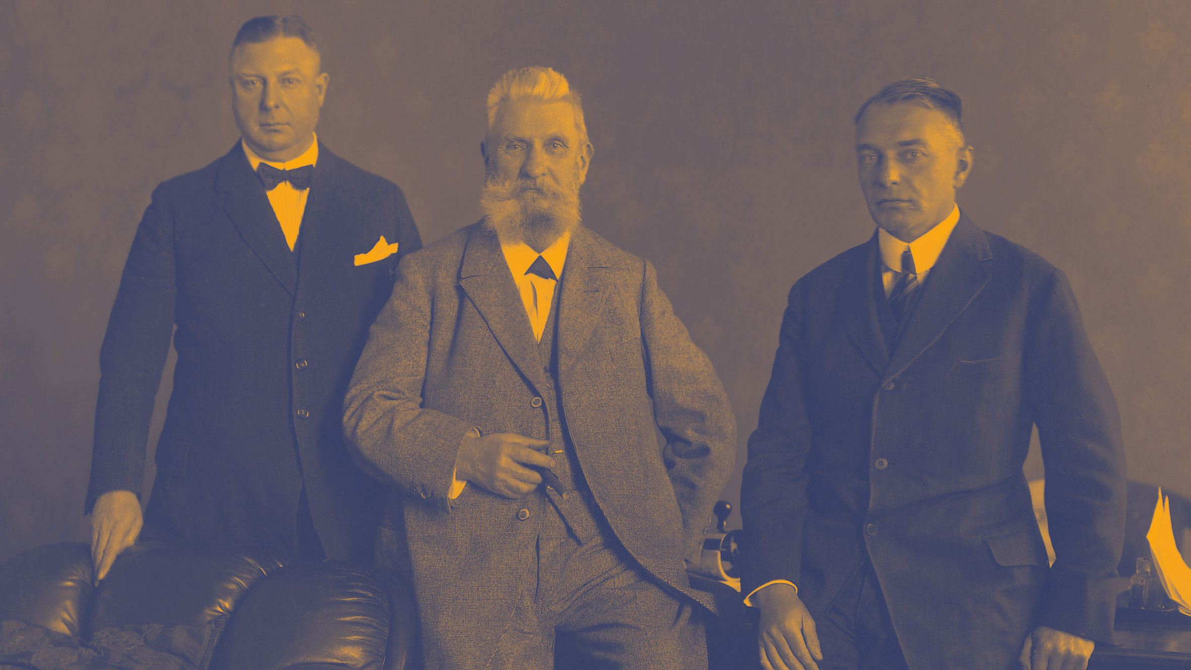 Fritz Henkel Sr. with his sons Fritz Henkel Jr. and Hugo Henkel